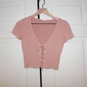 Aritzia Women's Pink Crop-top